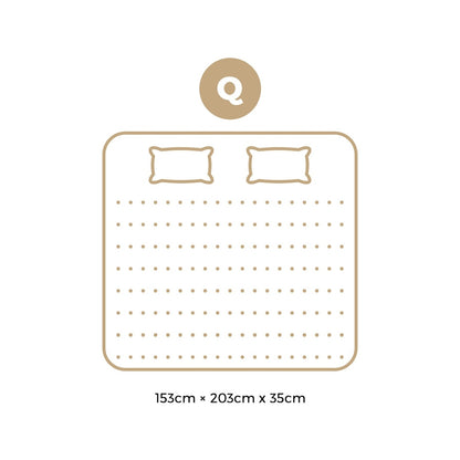 Double & Queen Mattress 9 Zone Pocket Spring Foam Bamboo Euro Top 35cm Medium