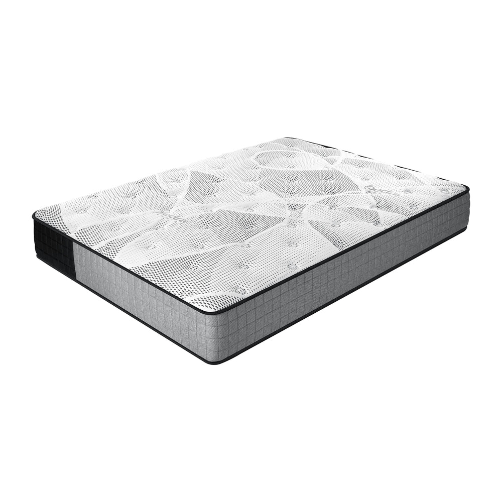 King Single Mattress Tight Top Foam 5 Zone Pocket Spring Innerspring 24cm