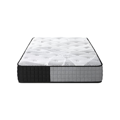 King Single Mattress Tight Top Foam 5 Zone Pocket Spring Innerspring 24cm