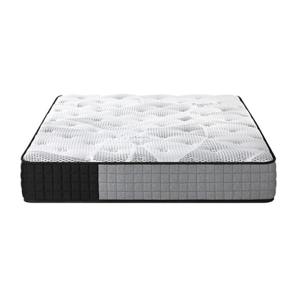 King Single Mattress Tight Top Foam 5 Zone Pocket Spring Innerspring 24cm
