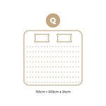 King Single Mattress Tight Top Foam 5 Zone Pocket Spring Innerspring 24cm