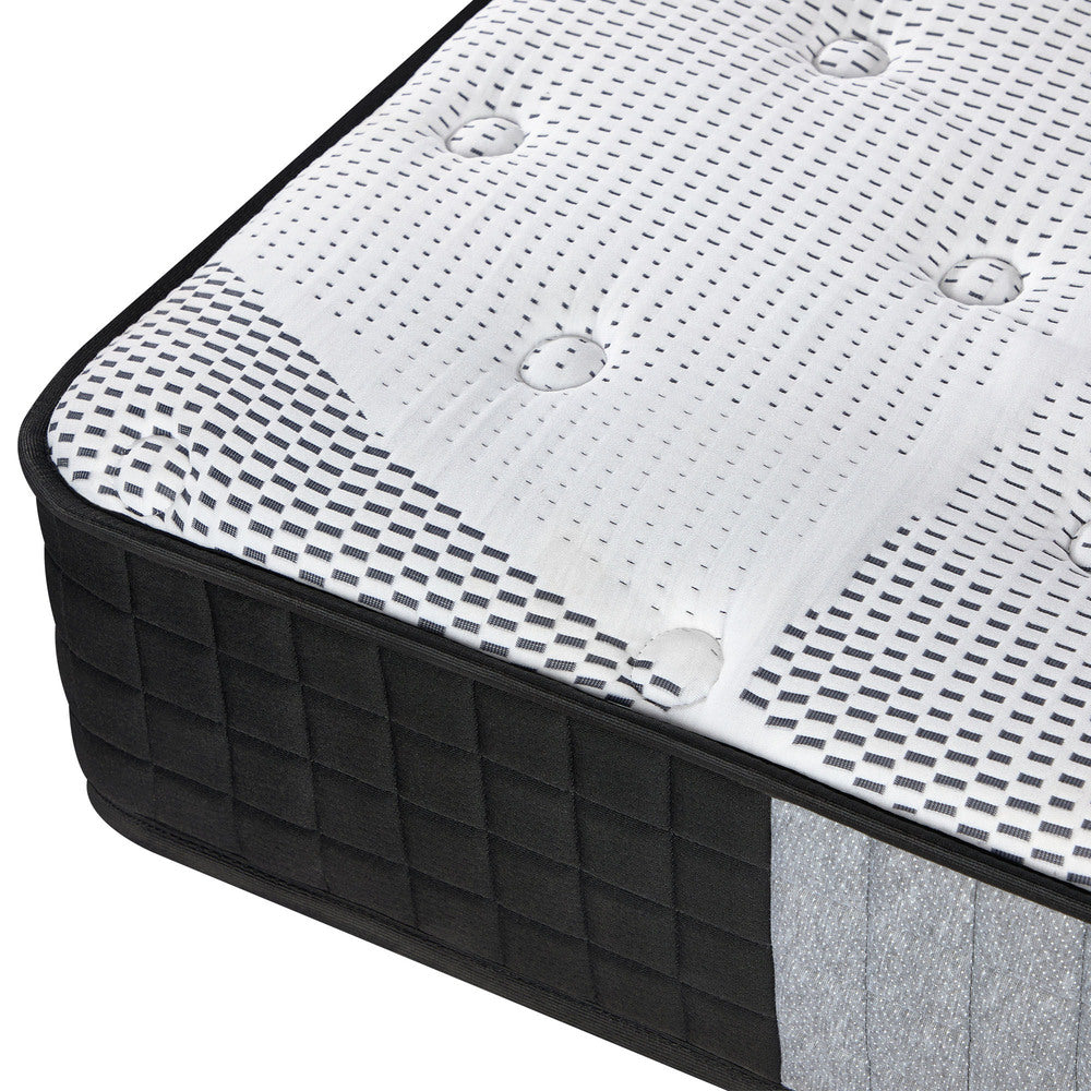 King Single Mattress Tight Top Foam 5 Zone Pocket Spring Innerspring 24cm