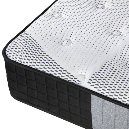 King Single Mattress Tight Top Foam 5 Zone Pocket Spring Innerspring 24cm
