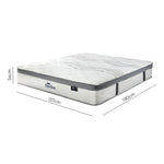 H&L 34cm 7Zone Double Mattress Euro Top Bed Mattress Pocket Spring Medium Firm