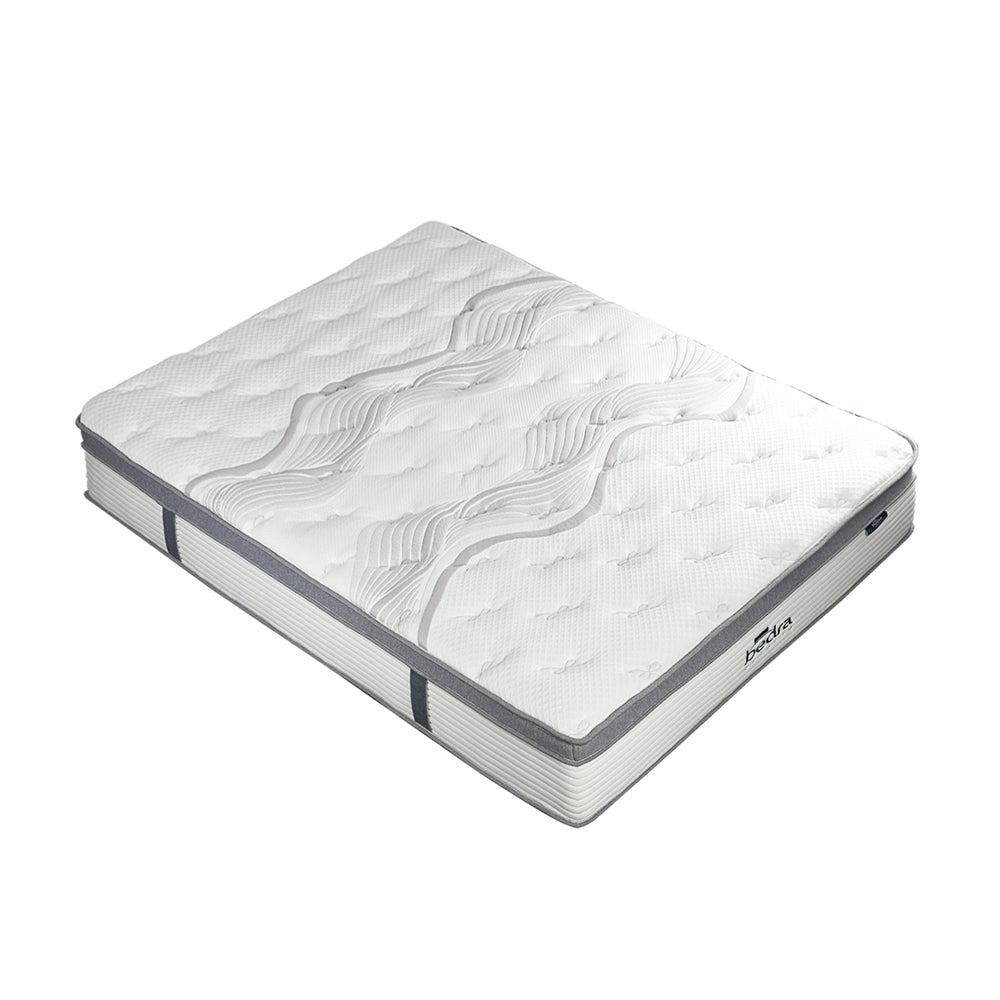 H&L 34cm 7Zone Double Mattress Euro Top Bed Mattress Pocket Spring Medium Firm