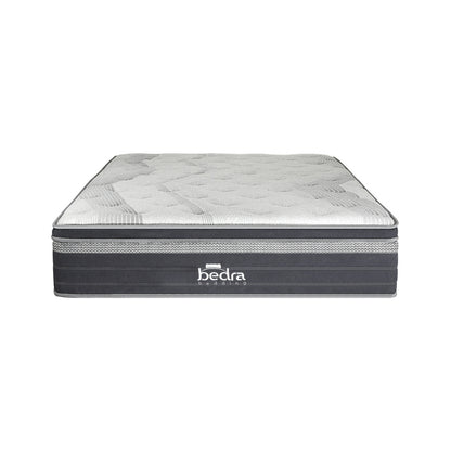 H&L 36cm King Mattress Breathable Euro Top Natural Latex Foam 7 zone