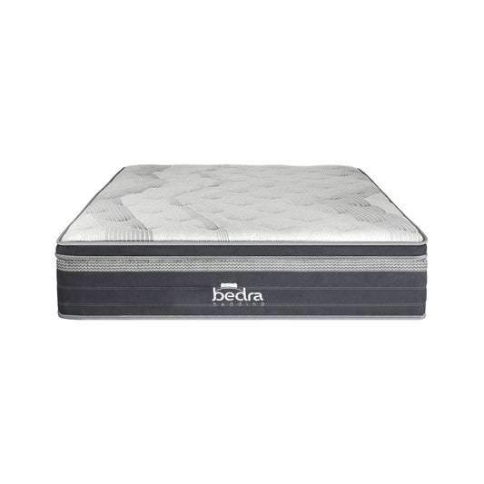 H&L 36cm King Mattress Breathable Euro Top Natural Latex Foam 7 zone