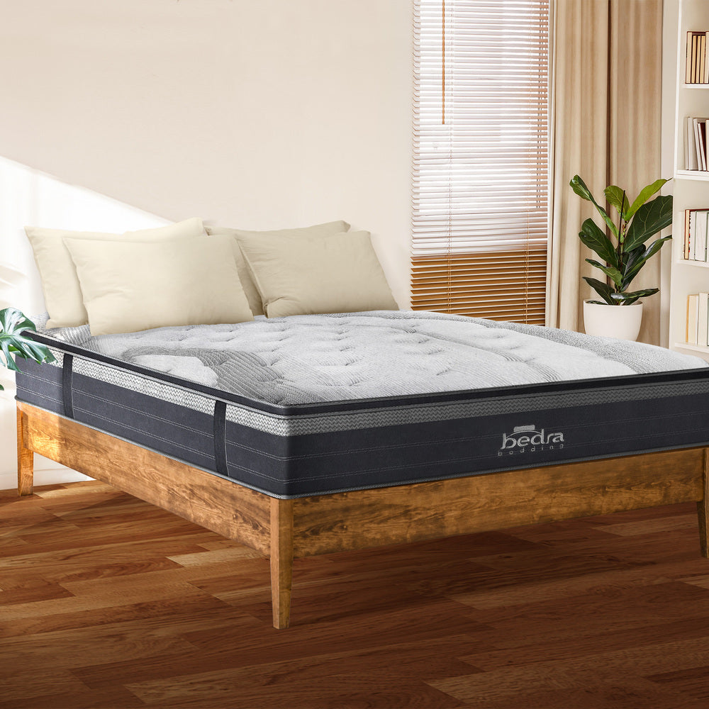 H&L 36cm 7 zone Queen Mattress Euro Top Natural Latex Foam Breathable