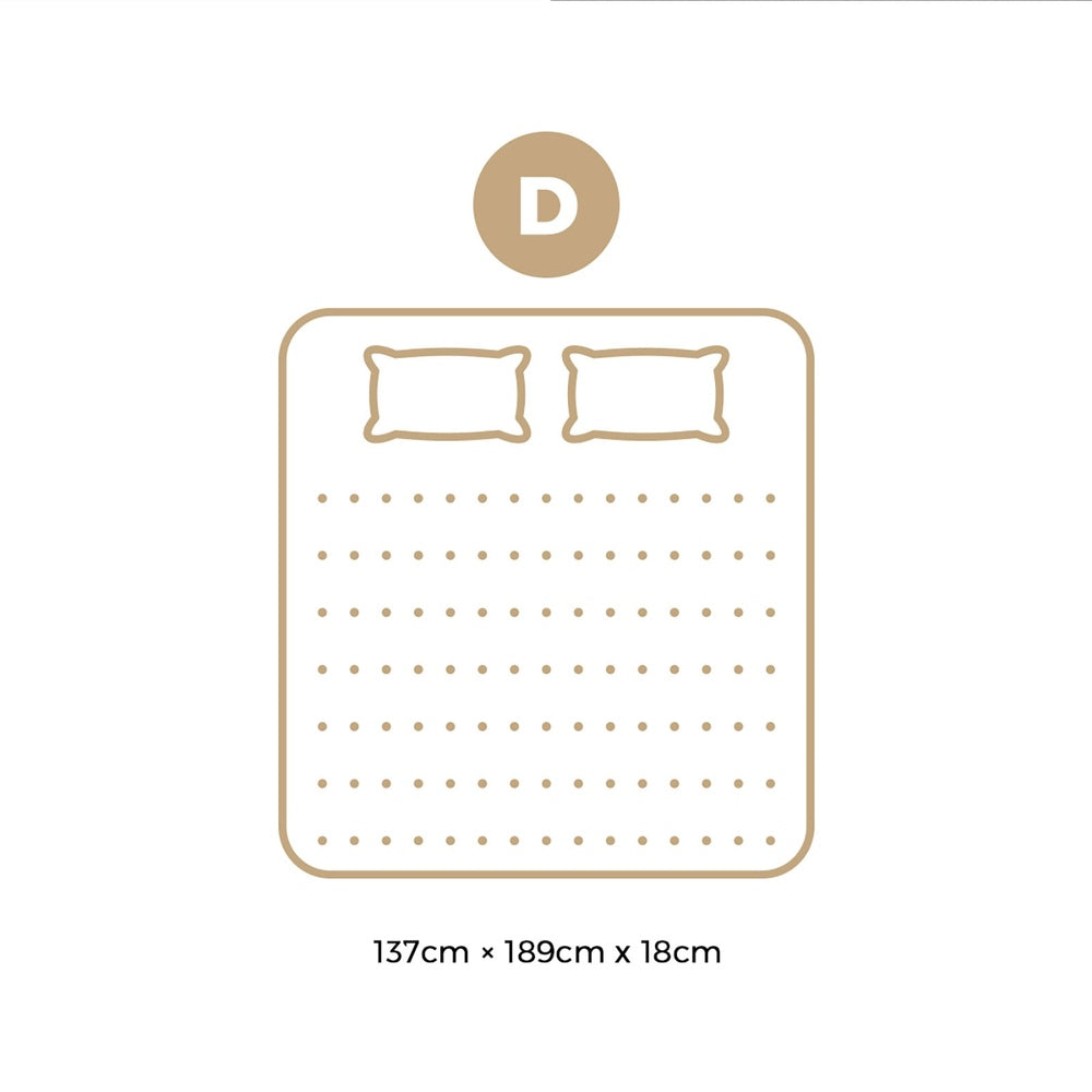 H&L Double Mattress Breathable Luxury Bed Bonnell Spring Foam Medium 18cm