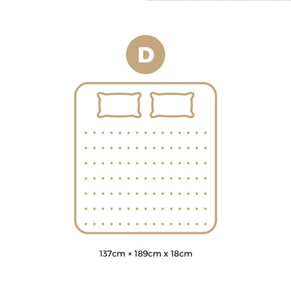 H&L Double Mattress Breathable Luxury Bed Bonnell Spring Foam Medium 18cm