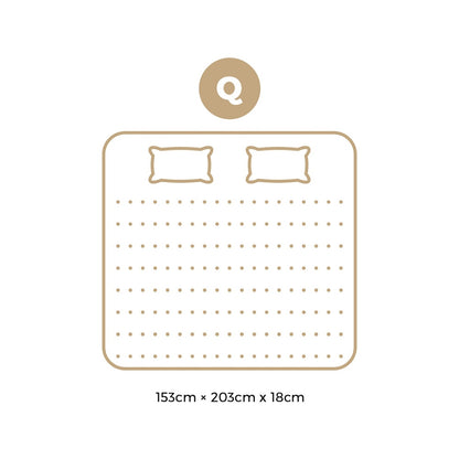 H&L Queen Mattress Breathable Luxury Bed Bonnell Spring Foam Medium 18cm
