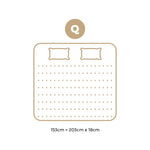 H&L Queen Mattress Breathable Luxury Bed Bonnell Spring Foam Medium 18cm