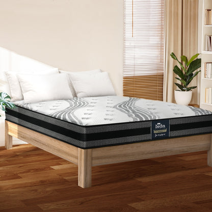 H&L 18cm Single Mattress Breathable Luxury Bed Bonnell Spring Foam Medium