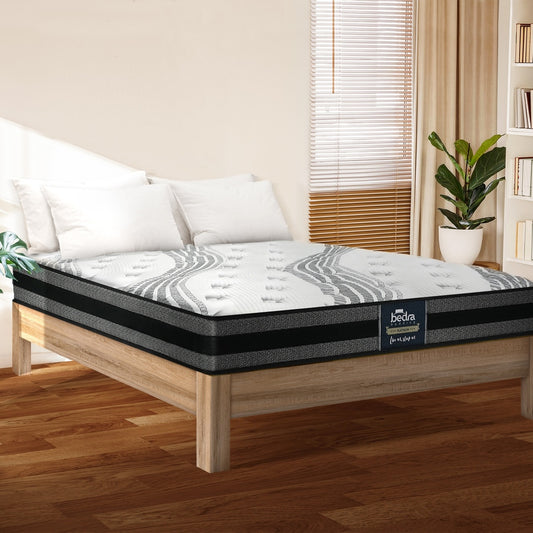 H&L 18cm Single Mattress Breathable Luxury Bed Bonnell Spring Foam Medium