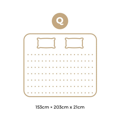 H&L 21cm Queen Mattress 7 layer Breathable Luxury Bed Cool Foam Medium Firm