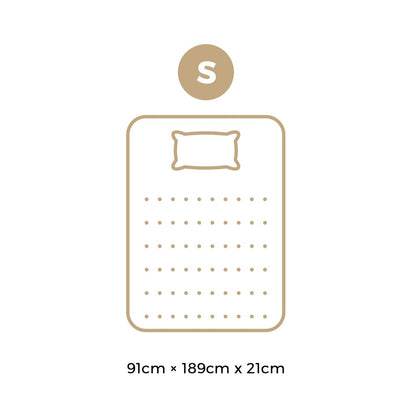 Bedra Single Medium 21cm Mattress with Bonnell Spring and Foam Technology
