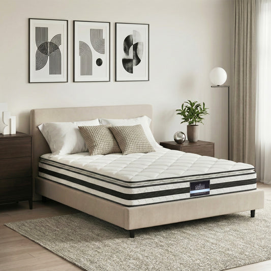 Giselle Bedding Queen 21cm Mattress Pillow Top with Knitted Fabric