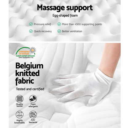 34Cm Mattress Cool Gel Memory Foam 7 Zone Queen