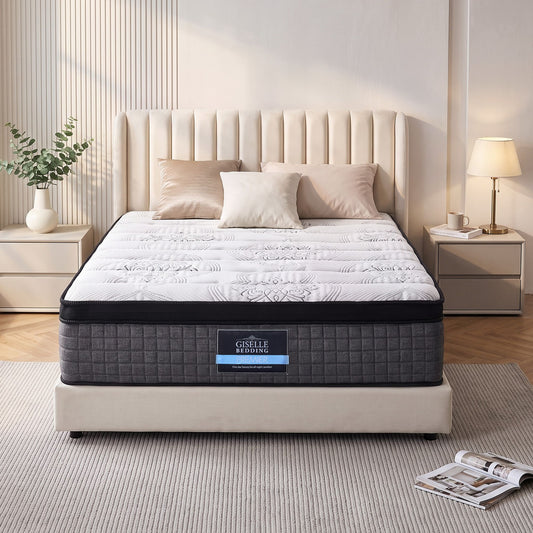 Giselle Bedding 9 Zone Double Mattress 34cm with Latex & Egg Crate Foam for Pressure Relief