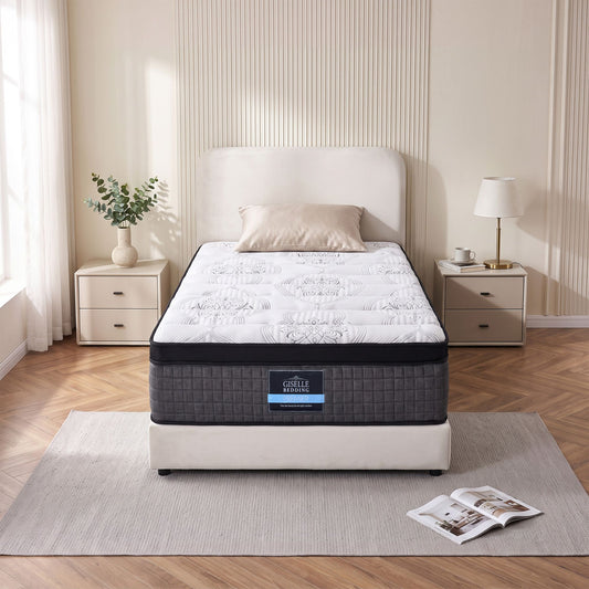 Giselle Bedding 9 Zone King Single Mattress 34cm with Latex & Egg Crate Foam for Pressure Relief