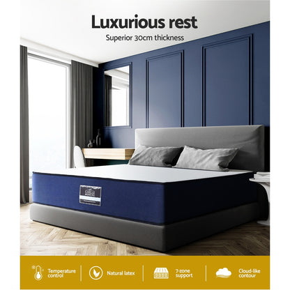 H&L Presents Double Mattress Pocket Spring 7-Zone Latex Foam Layer Bed Mattresses