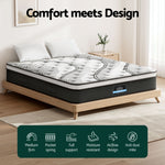 32cm Plush Euro Top Mattress Super King Supportive Comfortable Bed