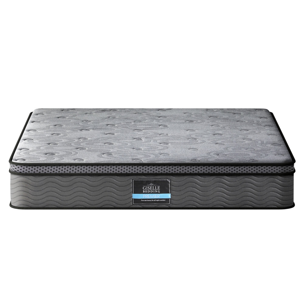 Giselle Bedding Single Mattress 26cm Enhanced 6-turn Pocket Spring for Isolate Motion with Reinforced Edge Support