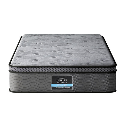 Giselle Bedding Single Mattress 26cm Enhanced 6-turn Pocket Spring for Isolate Motion with Reinforced Edge Support