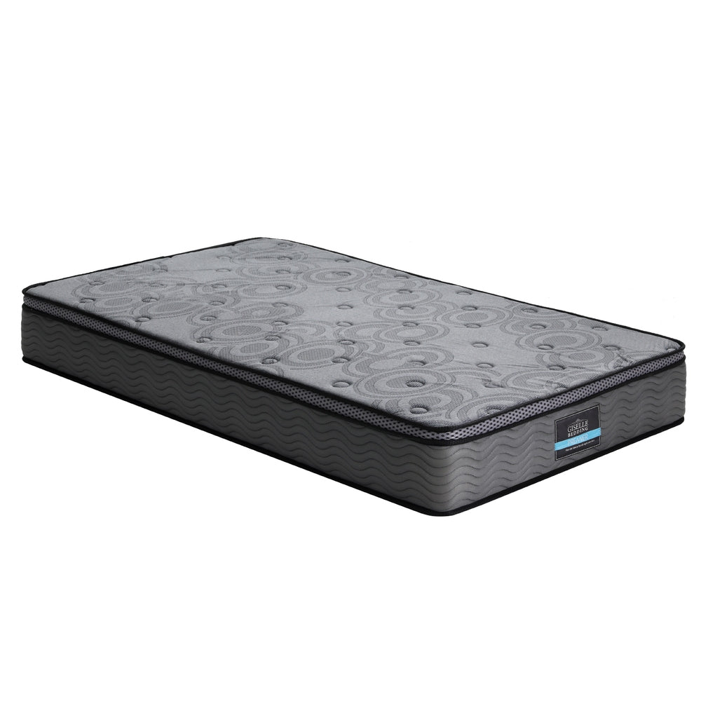 Giselle Bedding Single Mattress 26cm Enhanced 6-turn Pocket Spring for Isolate Motion with Reinforced Edge Support