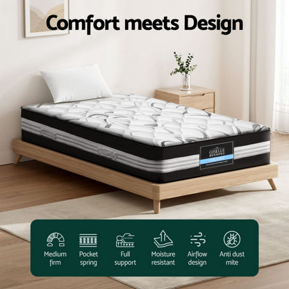 King Single Mattress Medium Firm 203x107cm