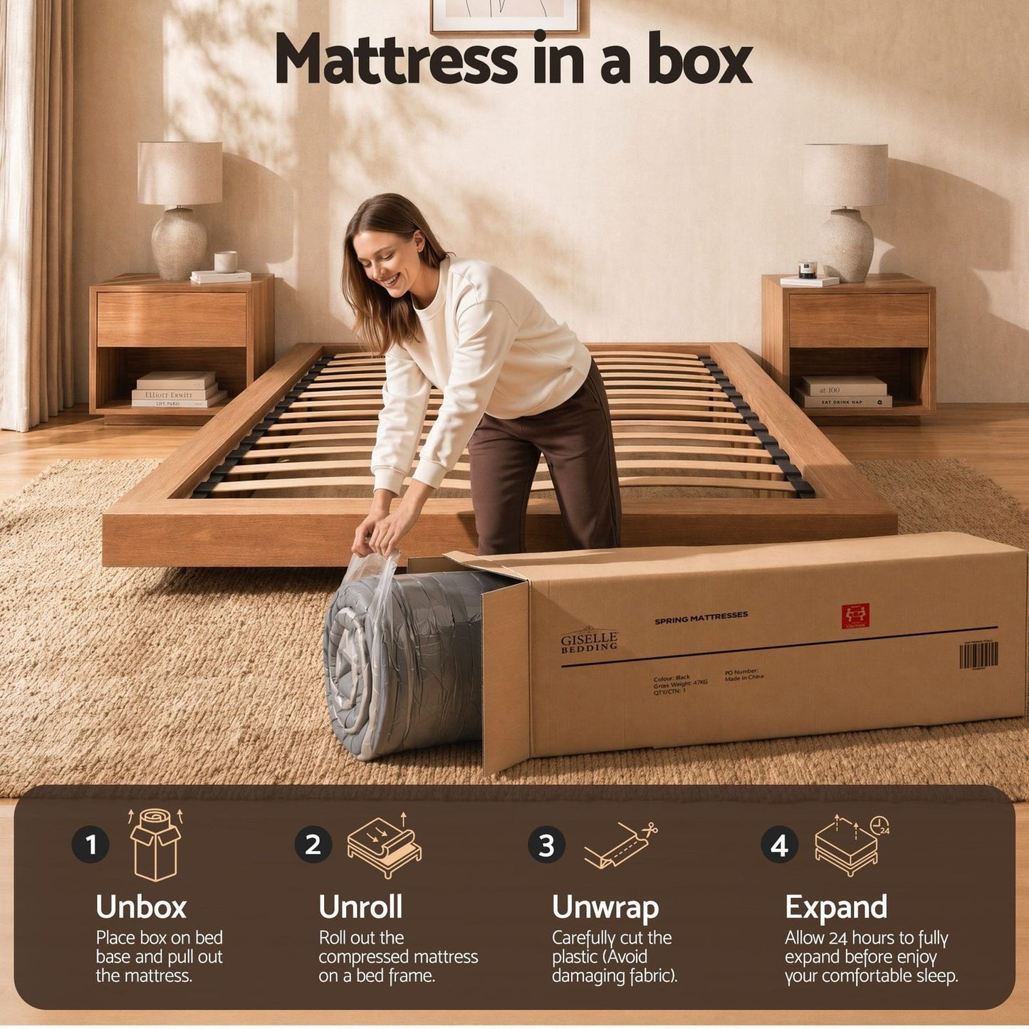 Double Mattress 37cm Dual-Zone Flippable | HomeAndLiving - 11