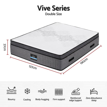 Double Mattress 37cm Dual-Zone Flippable | HomeAndLiving - 3