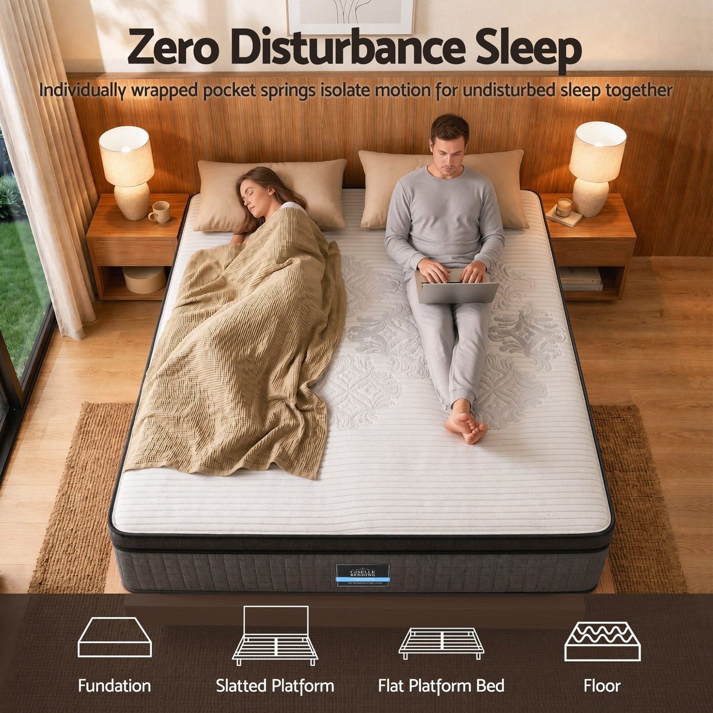 King Mattress 37cm Dual-Zone Cooling Gel | HomeAndLiving - 10