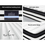 H&L King Mattress Size Bed Euro Top 5 Zone Pocket Spring Plush Foam 27Cm