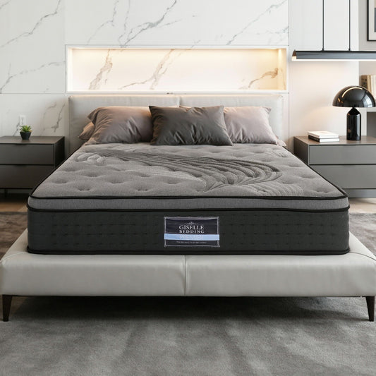 Giselle Bedding Double Mattress 34cm 7-Zone Bamboo Charcoal Fabric with Pocket Spring