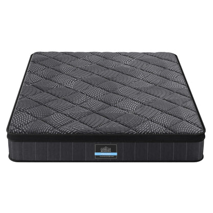 Black mattress 183x203x25cm, rear view