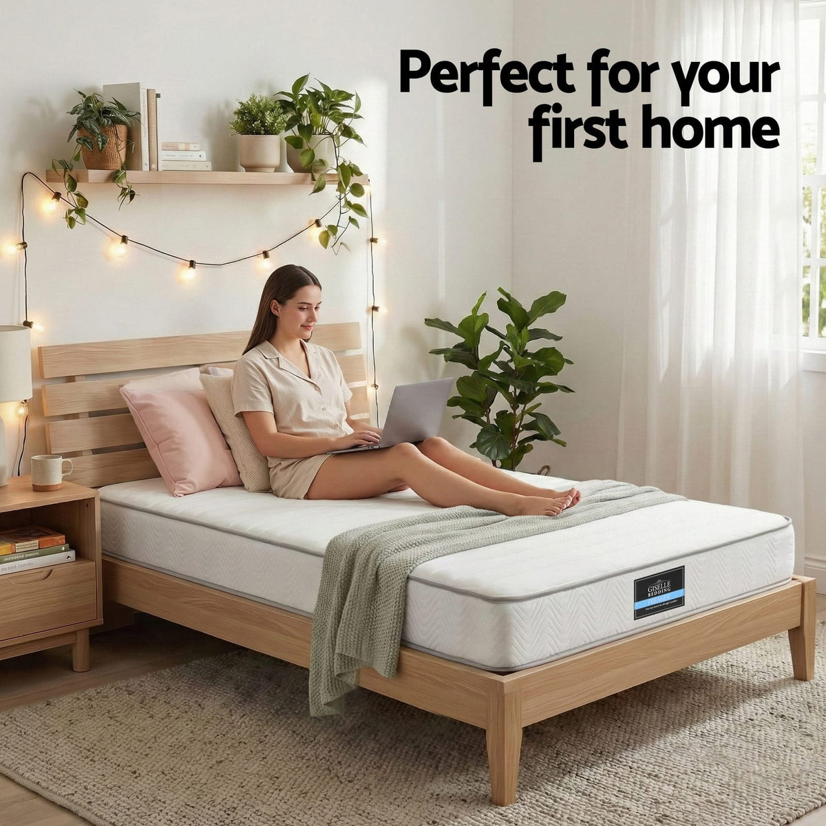 White mattress 107x203x20cm, view 8