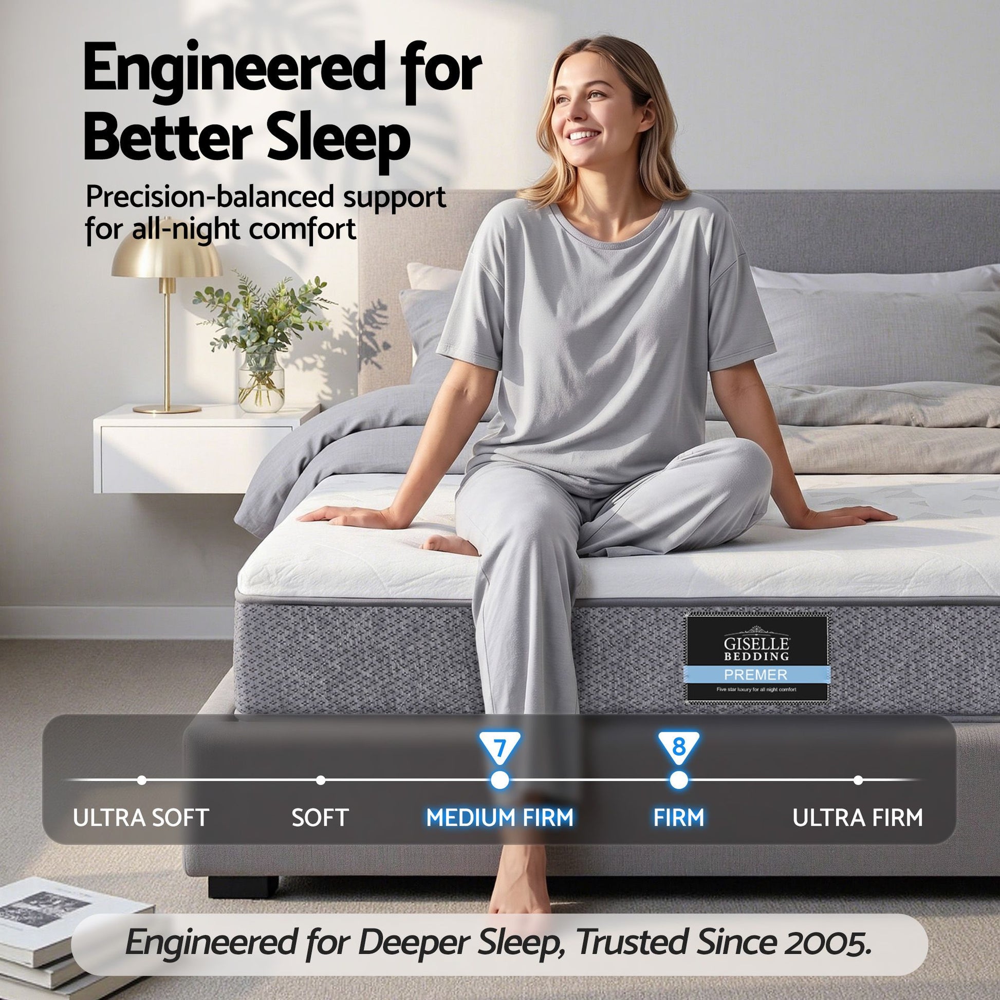 Double Mattress 23cm Pocket Spring Reversible | HomeAndLivin - 2