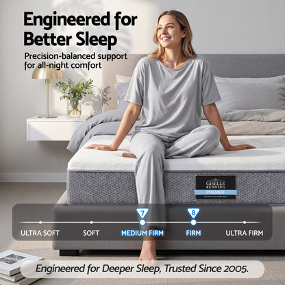 Double Mattress 23cm Pocket Spring Reversible | HomeAndLivin - 2
