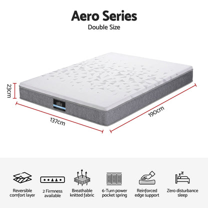Double Mattress 23cm Pocket Spring Reversible | HomeAndLivin - 11