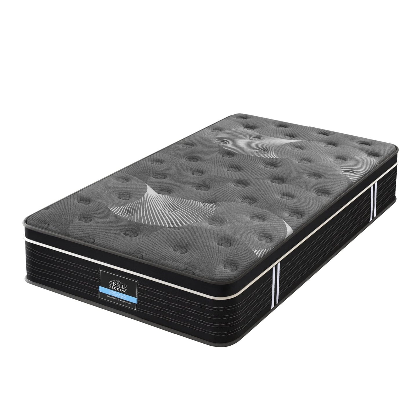 Black mattress 107x203x35cm, rear view