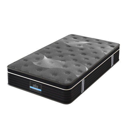 Black mattress 107x203x35cm, rear view