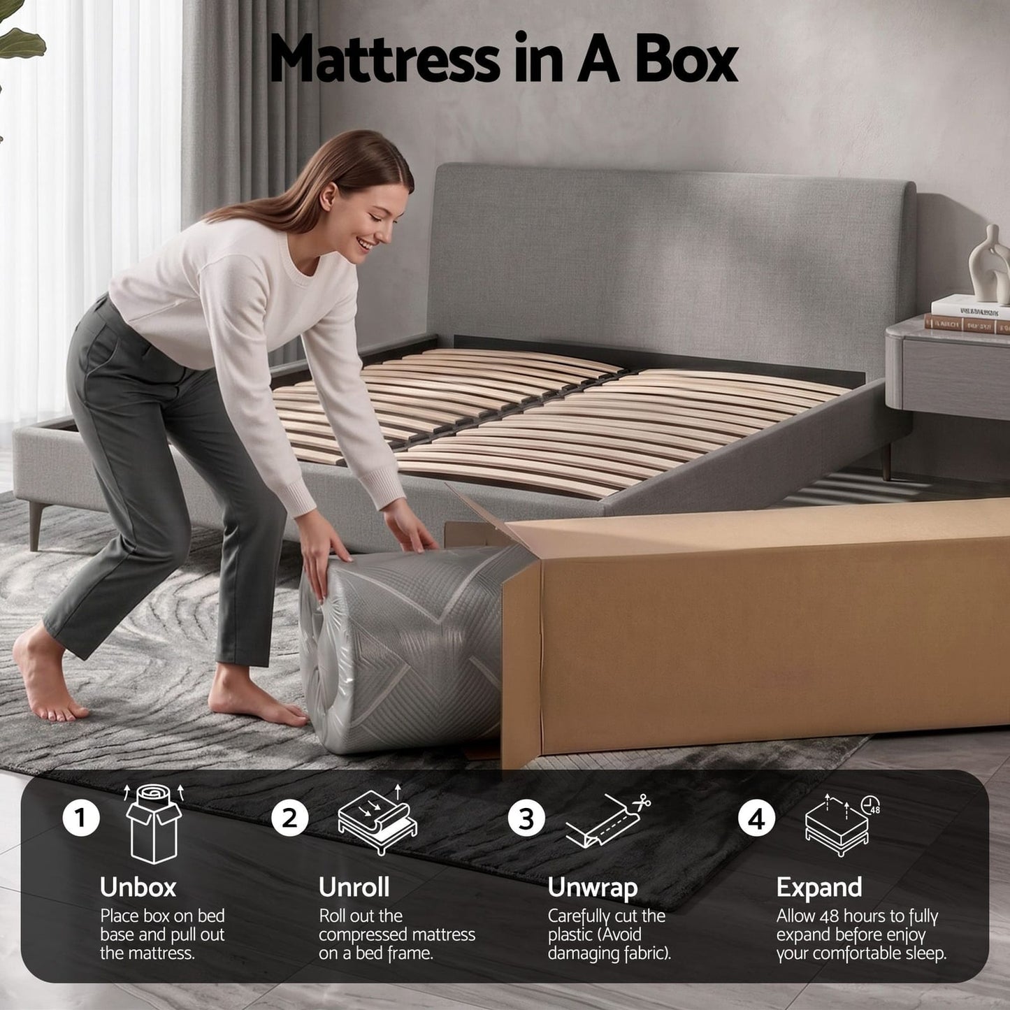 Double Mattress 26cm Firm Pocket Spring | HomeAndLiving - 11