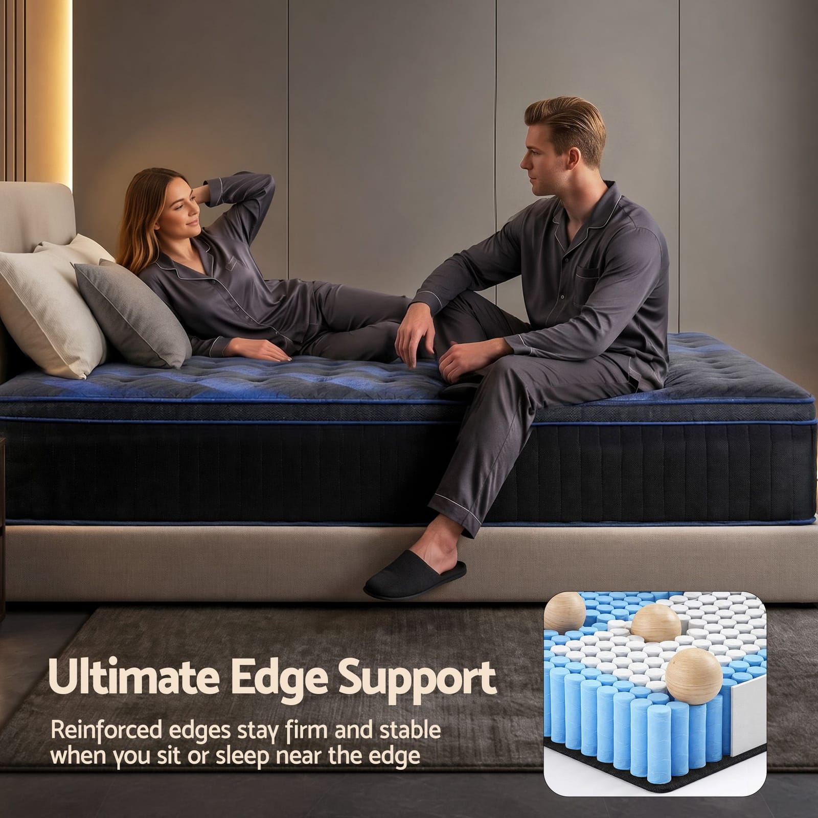 King Single Hybrid Mattress 34cm Cooling Gel | HomeAndLiving - 10