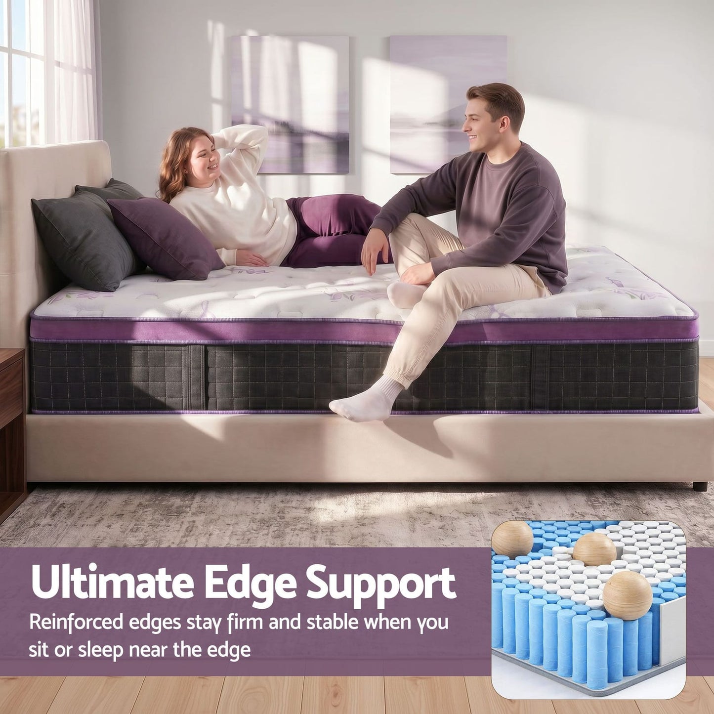 Double Euro Top Pocket Spring Mattress | HomeAndLiving - 10