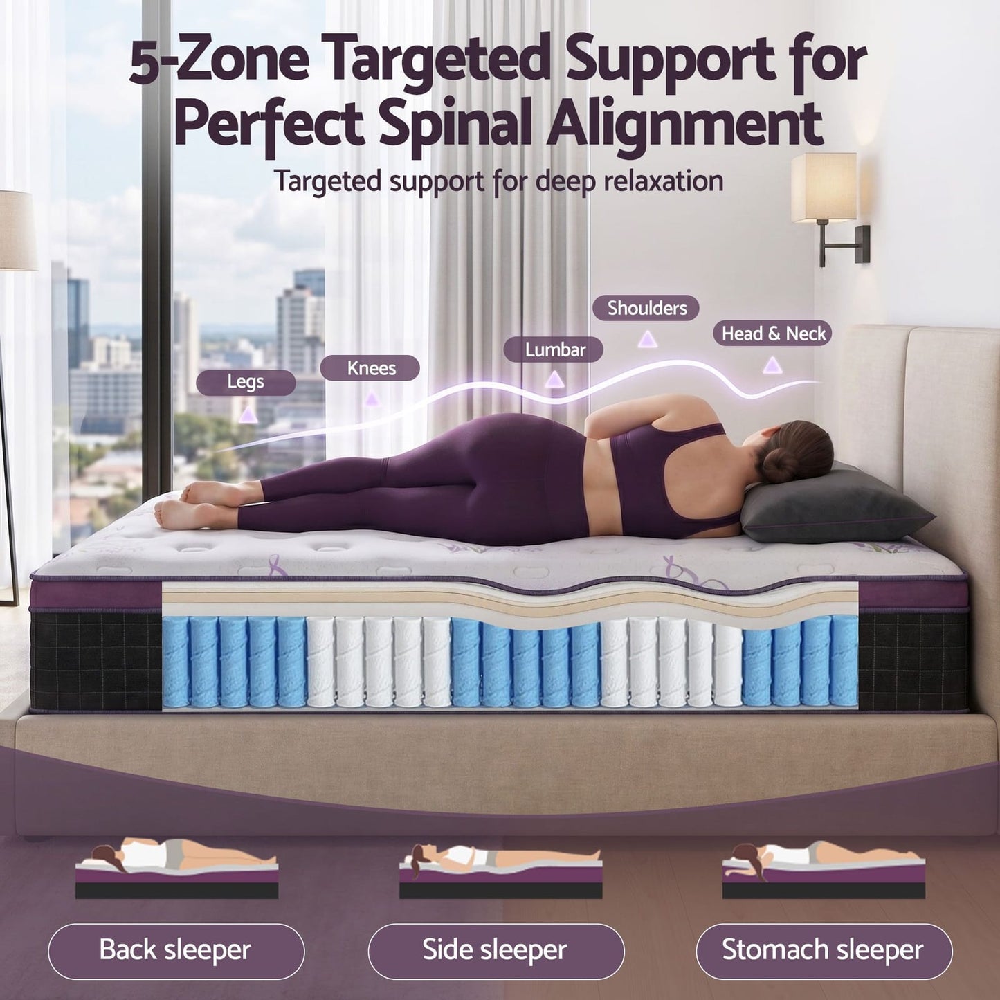 King Mattress Firm Pocket Spring Euro Top | HomeAndLiving - 7