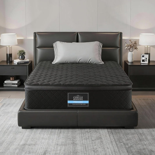 Black mattress 107x203x34cm, side view