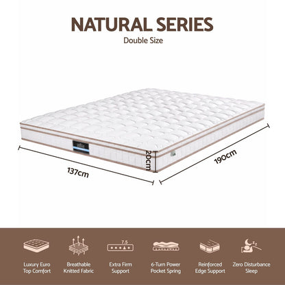 Double Mattress Pocket Spring 20cm Firm | HomeAndLiving - 3