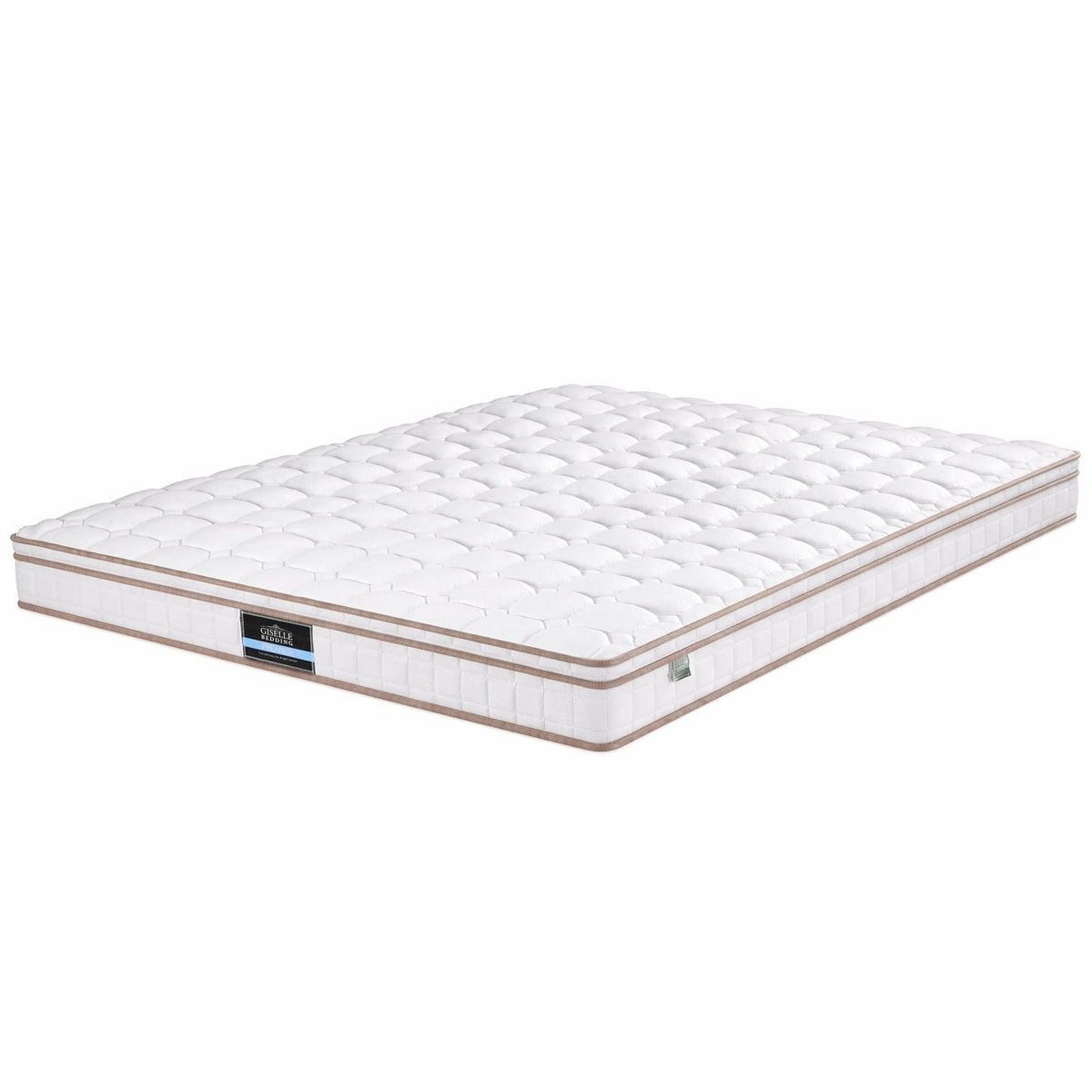 White mattress 183x203x34cm, side view