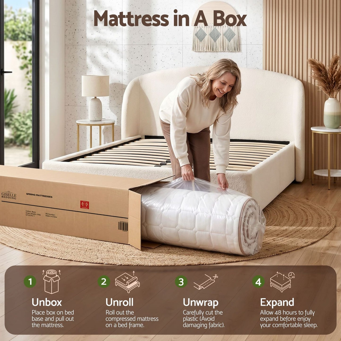 Queen Pocket Spring Mattress 20cm Firm | HomeAndLiving - 11